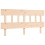 Bed frame with solid wood headboard 160x200 cm by vidaXL, Beds and slatted bases - Ref: Foro24-3195166, Price: 135,06 €, Disc...
