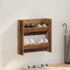 Armarios de zapato de pared Madera antigua 60 x 18 x 60 cm