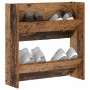 Armarios de zapato de pared Madera antigua 60 x 18 x 60 cm