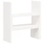Monitorständer aus massivem Kiefernholz weiß (39-72)x17x43 cm von vidaXL, Computersockel und -erhöhungen - Ref: Foro24-814010...
