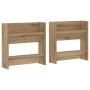 Armarios de zapato de pared 2 pcs Roble artisan 60 x 18 x 60 cm
