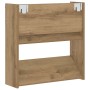 Armarios de zapato de pared 2 pcs Roble artisan 60 x 18 x 60 cm