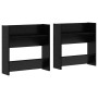 Armarios de zapato de pared 2 pcs Roble negro 60 x 18 x 60 cm