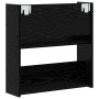 Armarios de zapato de pared 2 pcs Roble negro 60 x 18 x 60 cm