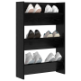 Armarios de zapato de pared Roble negro 60 x 18 x 60 cm