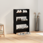 Armarios de zapato de pared Roble negro 60 x 18 x 60 cm