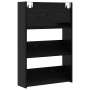 Armarios de zapato de pared Roble negro 60 x 18 x 60 cm