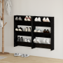 Armarios de zapato de pared 2 pcs Roble negro 60 x 18 x 60 cm