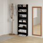 Armarios de zapato de pared 2 pcs Roble negro 60 x 18 x 60 cm