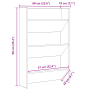Armarios de zapato de pared 2 pcs Roble negro 60 x 18 x 60 cm