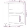 Mesa consola de madera maciza de pino negro 60x34x75 cm de vidaXL, Aparadores - Ref: Foro24-813823, Precio: 47,08 €, Descuent...