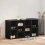 Banco para zapatos con estante Otro Roble negro 103 x 30 x 55 cm