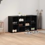Banco para zapatos con estante Otro Roble negro 103 x 30 x 55 cm