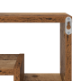 Estante de pared con estante Madera envejecida 82 x 15 x 51 cm
