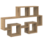 Estante de pared con estante Roble artesanal 82 x 15 x 51 cm