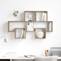 Estante de pared con estante Roble artesanal 82 x 15 x 51 cm