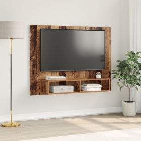 Mueble de TV de Pared Madera envejecida 120 x 23.5 x 90 cm