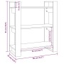 Regal/Raumteiler aus massivem Kiefernholz, 80 x 35 x 91 cm von vidaXL, Bücherregale und Regale - Ref: Foro24-813899, Preis: 6...