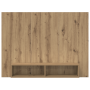Mueble de TV de Pared Roble artesanal 120 x 23.5 x 90 cm