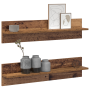 Estanterías de pared 2 pcs Madera envejecida 80 x 11.5 x 18 cm