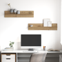Estanterías de pared 2 pcs Roble artesanal 80 x 11.5 x 18 cm