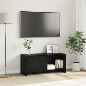 Soporte de TV Roble negro Madera contrachapada