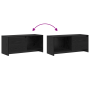 Soporte de TV Roble negro Madera contrachapada