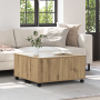 Mesa de Café Roble artisan 75 x 75 x 38 cm Madera contrachapada