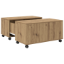 Mesa de Café Roble artisan 75 x 75 x 38 cm Madera contrachapada