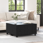 Mesa de Café Roble negro 75 x 75 x 38 cm Madera contrachapada