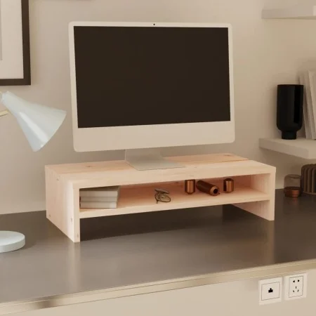 Monitorständer aus massivem Kiefernholz, 50 x 24 x 13 cm von vidaXL, TV-Möbel - Ref: Foro24-813914, Preis: 22,00 €, Rabatt: %