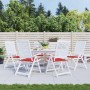 Cojines de silla de jardín 6 uds tela Oxford rojo 40x40x4 cm