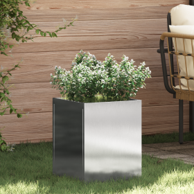 Maceta para Jardín Plateado 50 x 32 x 40 cm Acero inoxidable