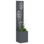 Macetero de Jardín con Panel Decorativo Antracita 32 x 140 cm