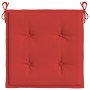 Cojines de silla de jardín 6 uds tela Oxford rojo 40x40x4 cm