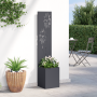 Macetero de Jardín con Panel Decorativo Antracita 32 x 140 cm