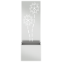 Macetero de Jardín con Panel Decorativo Plateado 50 x 140 cm