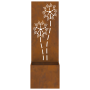 Macetero de Jardín con Panel Decorativo Oxidado 50 x 140 cm