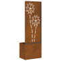 Macetero de Jardín con Panel Decorativo Oxidado 50 x 140 cm