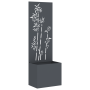 Macetero de Jardín con Panel Decorativo Antracita 50 x 140 cm