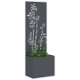 Macetero de Jardín con Panel Decorativo Antracita 50 x 140 cm