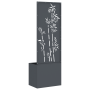 Macetero de Jardín con Panel Decorativo Antracita 50 x 140 cm