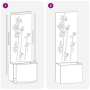 Macetero de Jardín con Panel Decorativo Antracita 50 x 140 cm