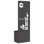 Macetero de Jardín con Panel Decorativo Negro 50 x 140 cm