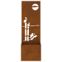 Macetero de Jardín con Panel Decorativo Oxidado 50 x 140 cm