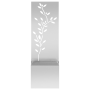 Macetero de Jardín con Panel Decorativo Plateado 50 x 140 cm