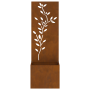 Macetero de Jardín con Panel Decorativo Oxidado 50 x 140 cm