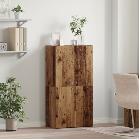 Gabinete de oficina con estante Madera antigua 60 x 32 x 115 cm