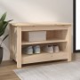 Banco zapatero de madera de pino maciza 70x38x45,5 cm de vidaXL, Zapateros y organizadores de calzado - Ref: Foro24-813769, P...
