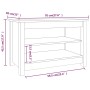 Banco zapatero de madera de pino maciza 70x38x45,5 cm de vidaXL, Zapateros y organizadores de calzado - Ref: Foro24-813769, P...